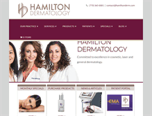 Tablet Screenshot of hamiltonderm.com